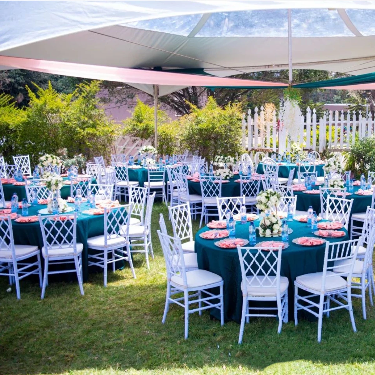 100pcs)No cushion ) PP Plastic White Banquet Wedding Chiavari Tiffany Chair For Parties Events Banquets 1149