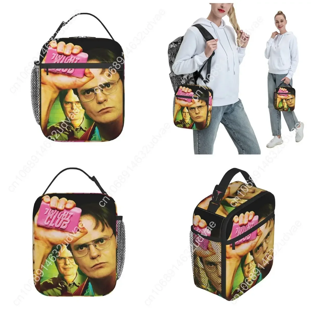 Dwight Schrute Club Insulated Lunch Bag The Office Funny Meme Food Container Portable Cooler Thermal Lunch Boxes For Work