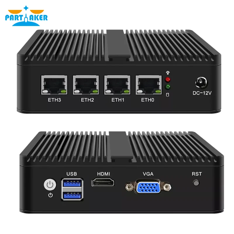 Routeur à fouet Trône sans ventilateur, Celeron J4125, N4000, N5000, Mini PC, 4 LAN, 2.5G, Intel i226, pare-feu 2500M, OPNsense, Openwrt