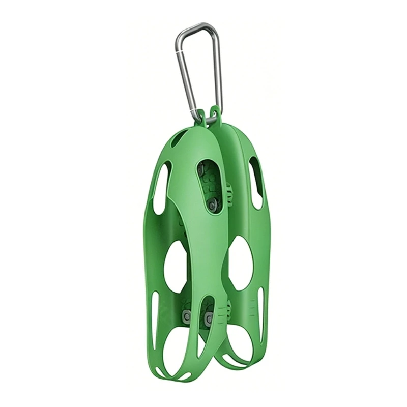 Q39E Easy To Carry TPE Spiked Shoe Protectors With Metal Hook For Simple Connection To Bags Or Belts