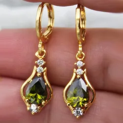 Light Luxury Temperament Accessories Earrings Multi-color Drop-shaped Zircon Earrings for Girls Women Party Elegant Jewelry