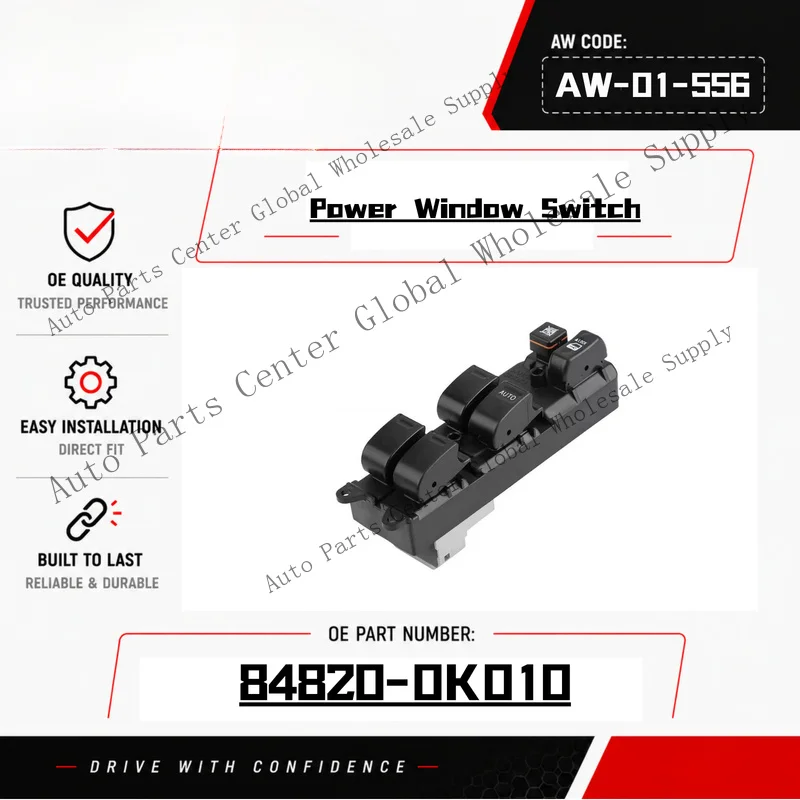 L+ Driver Side Electric Power Window Master Switch RHD 84820-0K010 For Toyota Hilux
