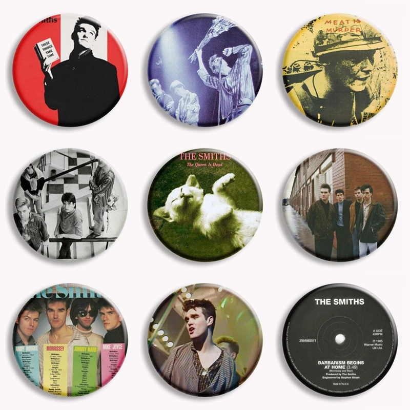 The Smiths Vintage Classic Band Button Pin Retro Hip Hop Punk Music Lover Brooch Badge Bag Coat Decorate Fans Collect Party Gift