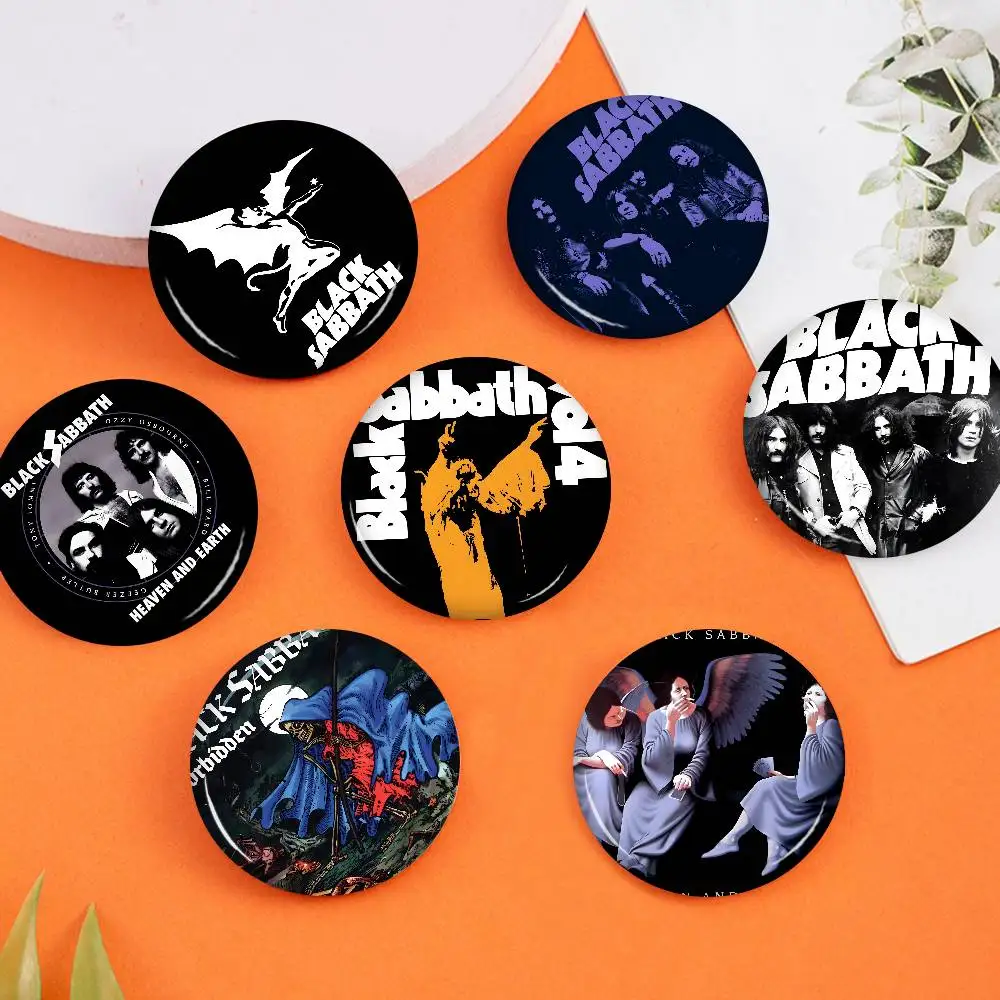 B-Black Sabbath Band Anime Button Pin Handmade Brooch for Clothes Cartoon Badge Backpack Decoration Jewelry Accessories