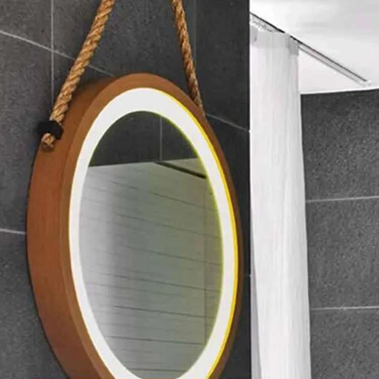 Design style Practical wooden frame wall hanging Living room decoration Factory direct sales Wooden decorative mirror