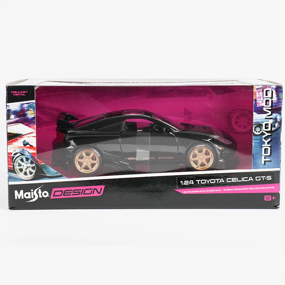 Maisto-coche deportivo de juguete modelo Toyota Celica 1:24, vehículo fundido a presión estático, diseño de GT-S, juguete coleccionable