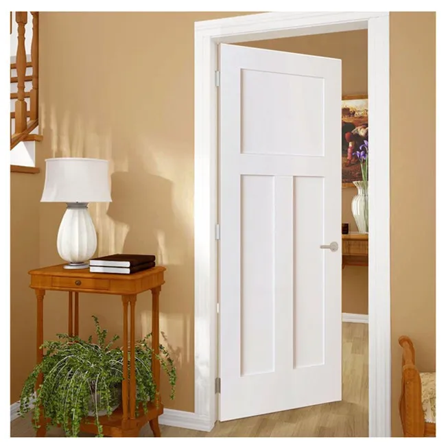 High End Villa Hotel Home Use Interior Wooden Door MDF Wood Solid Composite WPC Door