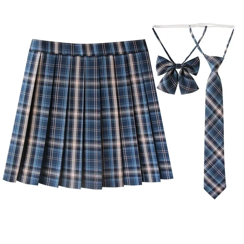Nouvelle Jupe plissée pour femmes Mini jupes école japonaise taille haute Kawaii mignon gris Jupe à carreaux uniforme Harajuku Jupe