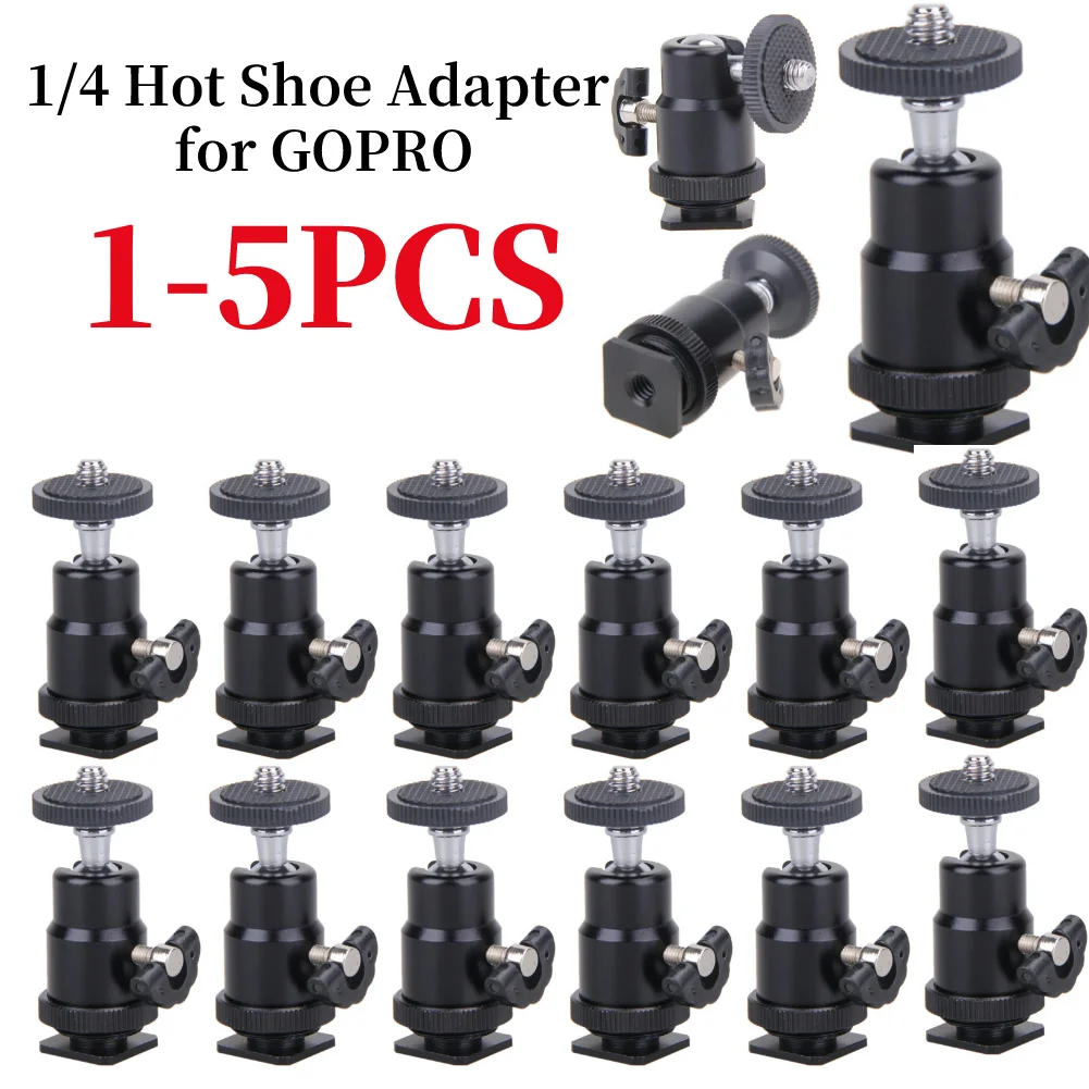 Tripod for GOPRO AluminumTripod Mount 1/4 Hot Shoe Adapter Metal Cradle Ball Head with Lock Camera Accessories 360 Degree