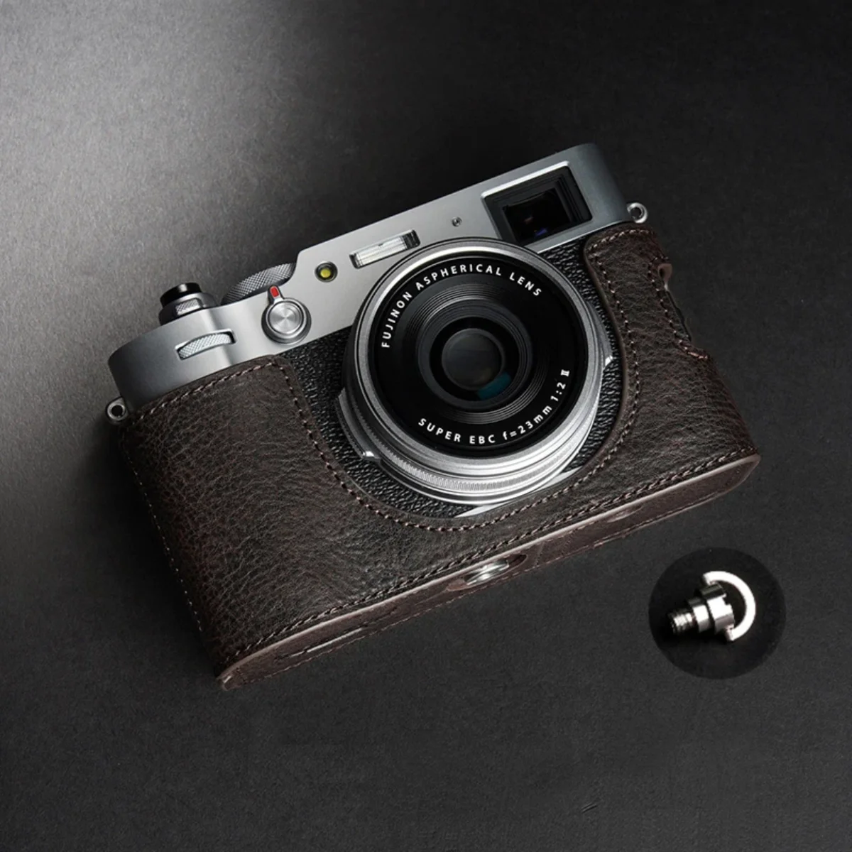 

Genuine Real Leather Camera Bag Protect Case Cover Base Grip Shoulder Belt Strap For Fuji X100V Fujifilm X-100V