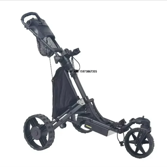 

Golf Electric Trolley, Easy Folding Remote Control Golf Electric Trolley, 3 Wheel Golf Push Cart