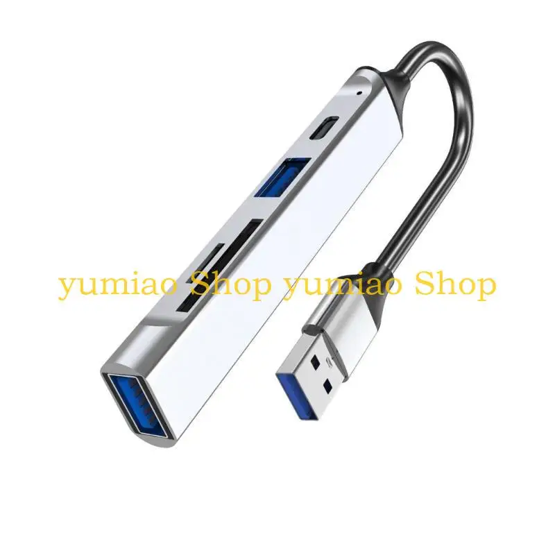 587B USB HUB 5 Port USB to Type C USB3.0 2.0 Card Reader USB HUB Adapter Dock