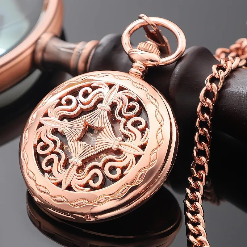 أنيقة خمر الميكانيكية اليد لف ساعة جيب أسود/أبيض الأرقام العربية الهاتفي الفاخرة قلادة ساعة reloj دي bolsillo #1