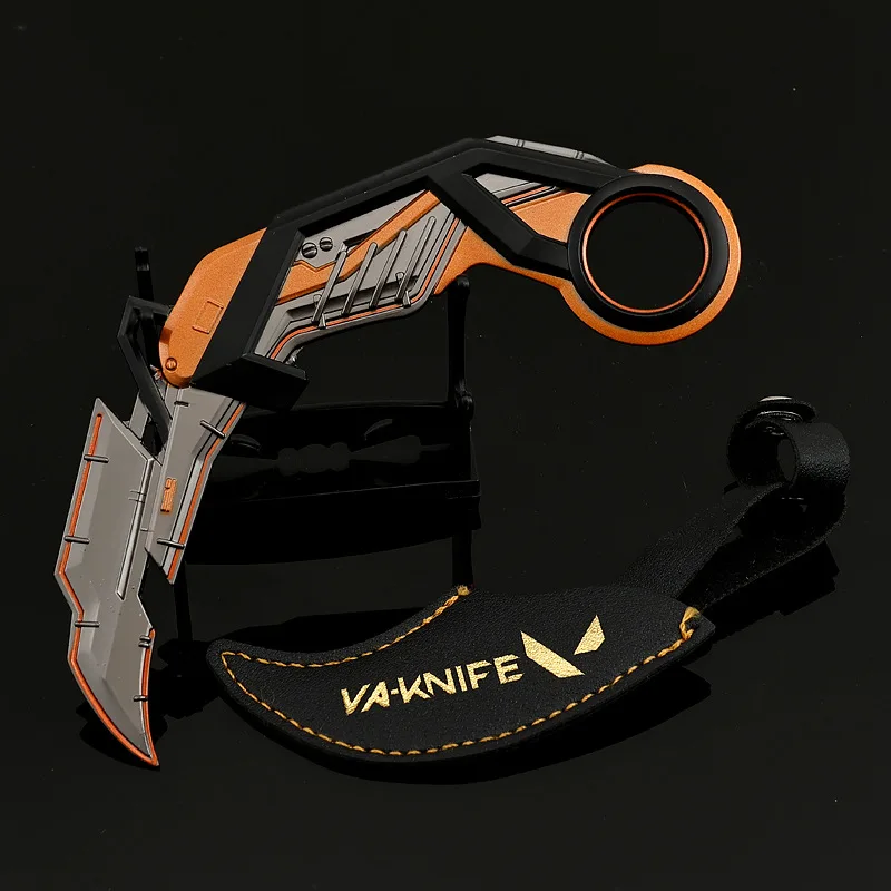 Modelo Periférico de Metal de Arma Valorant, Ornamentos Desktop, Coleção Toy Gift, Periférico do Jogo, 16cm, RGB 11z Pro Karambit