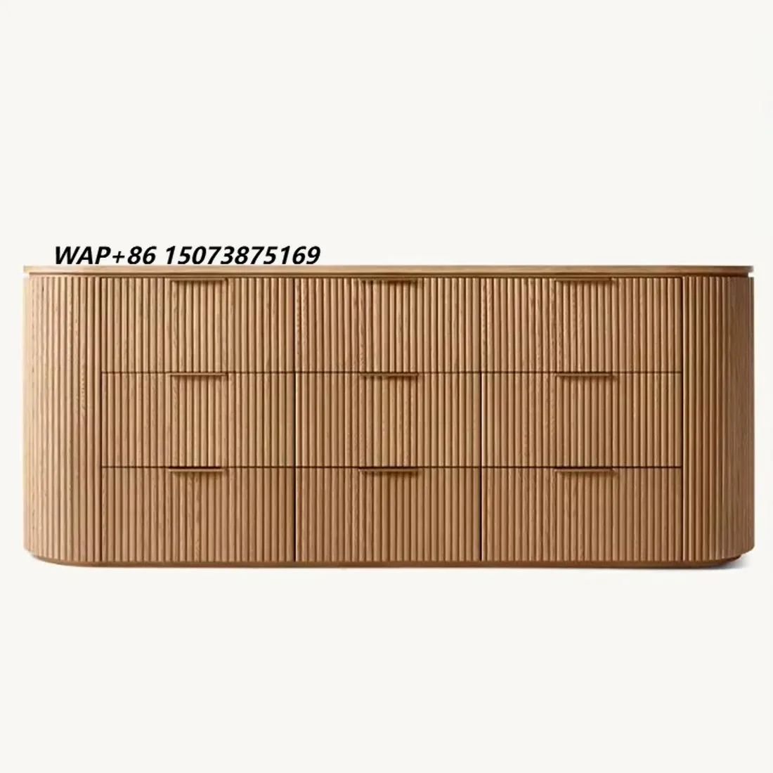Byron Series 9-Drawer Solid Ash European Modern Luxury Custom Dressing Table Cabinet Home Bedroom Living Room Best-Selling
