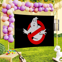 G-Ghostbusters Black Cell Printed Large Flag Art Science Fiction Room Home Decor Decor Banner