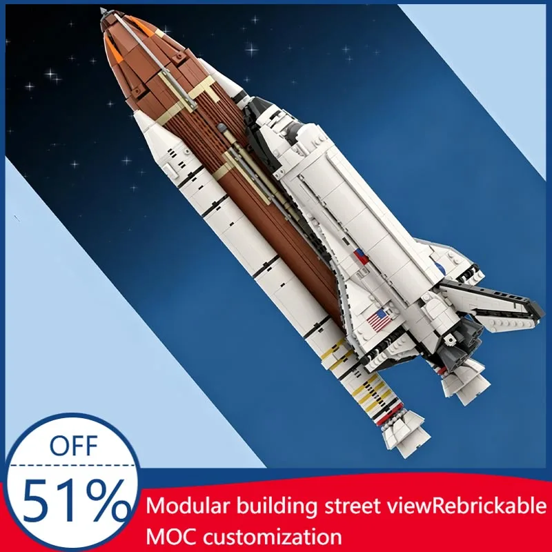 

2173PCS 1:110 Scale Space Shuttle MOC Model Custom Blocks DIY Assembly Educational Toy For Space And Aviation Fans Display Gift