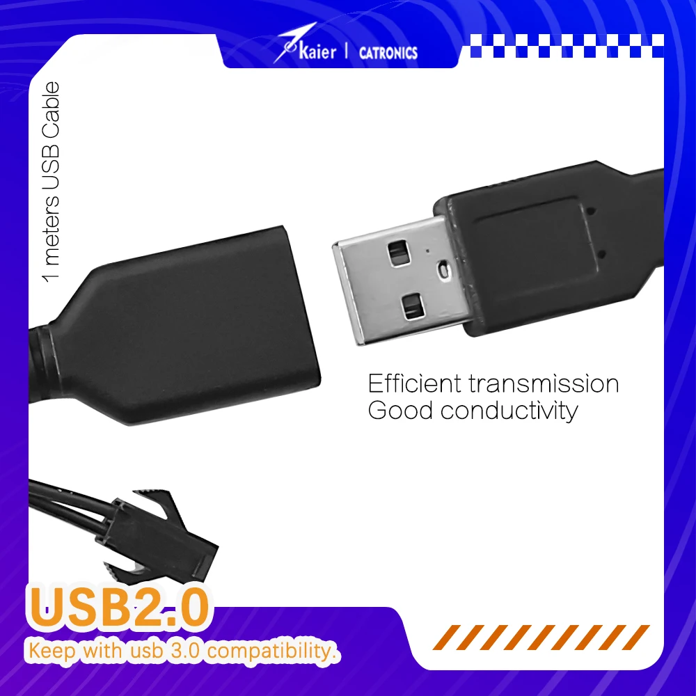 KAIER 1 Meter USB Transfer Cable Car Accessories for Car USB Adaptor Dual Socket Usb Extension Cable Car DVR GPS Digital Cord