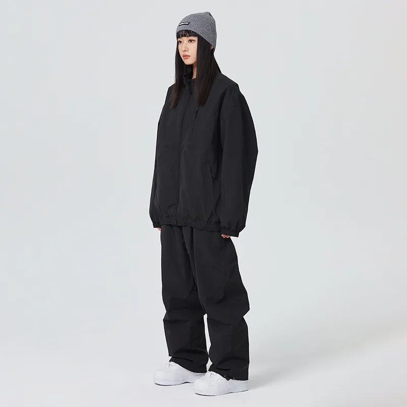 SEARIPE Colla a piena pressione Tuta da snowboard Tuta da sci Set Uomo Donna Pantaloni da sci larghi impermeabili antivento Tuta da neve Abbigliamento da neve