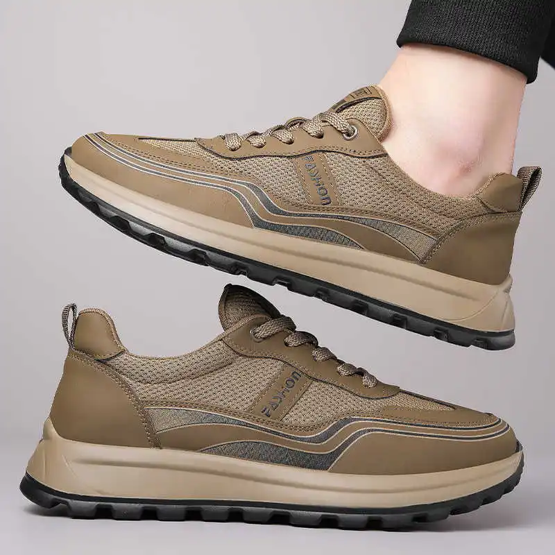 

Мужские мокасины с круглым носком и плоской подошвой, размер 46, для походов и отдыха, высокотехнологичные кроссовки, б/у