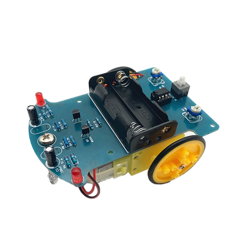 D2-1 inteligentny Robot samochodowy zestawy inteligentna linia śledzenia samochód światłoczuły Robot zestaw DIY Patrol części samochodowe DIY elektroniczna zabawka