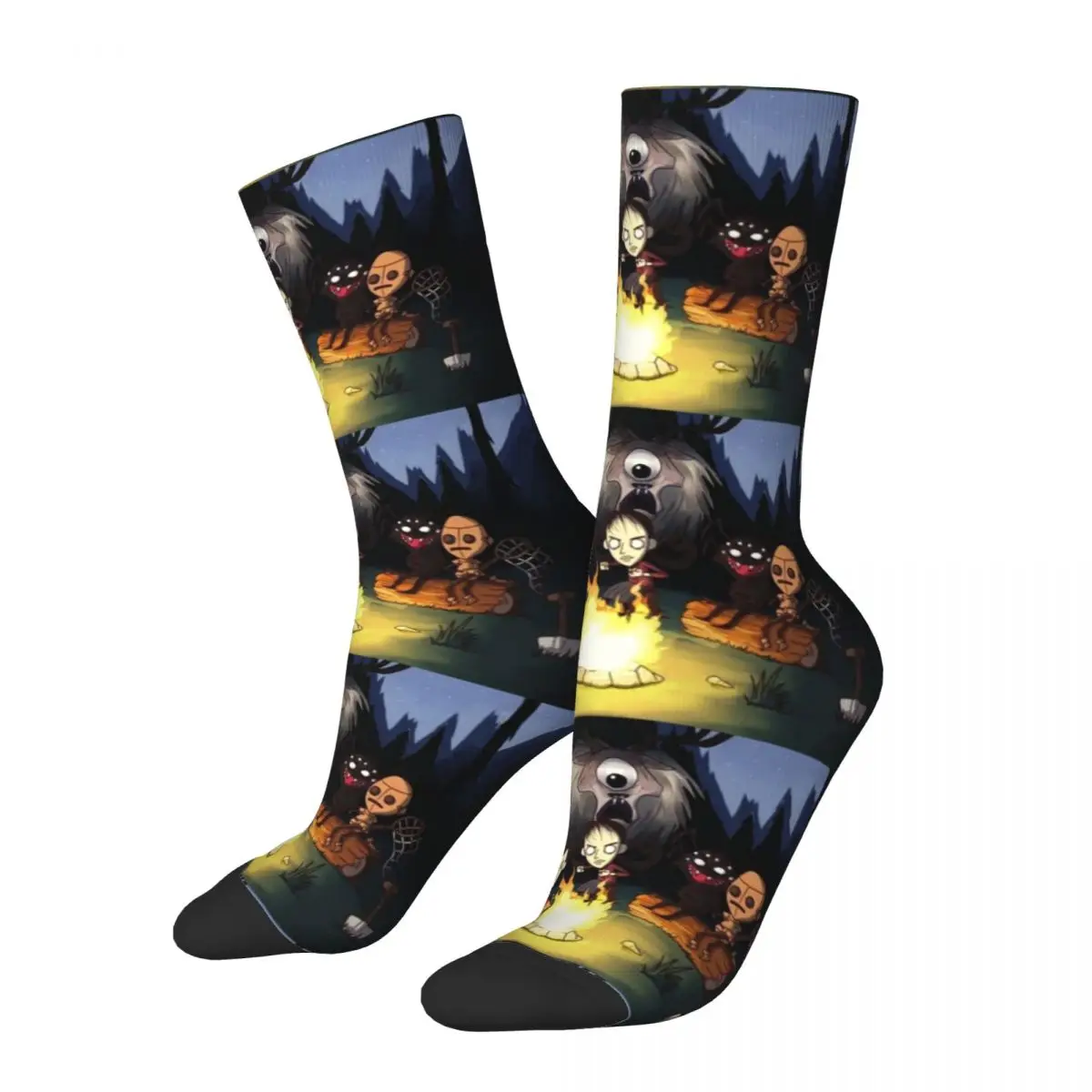 Happy Funny Men's compression Socks Wilderness Camping Vintage Harajuku Don't Starve Together Hip Hop Novelty Seamless Crew Sock