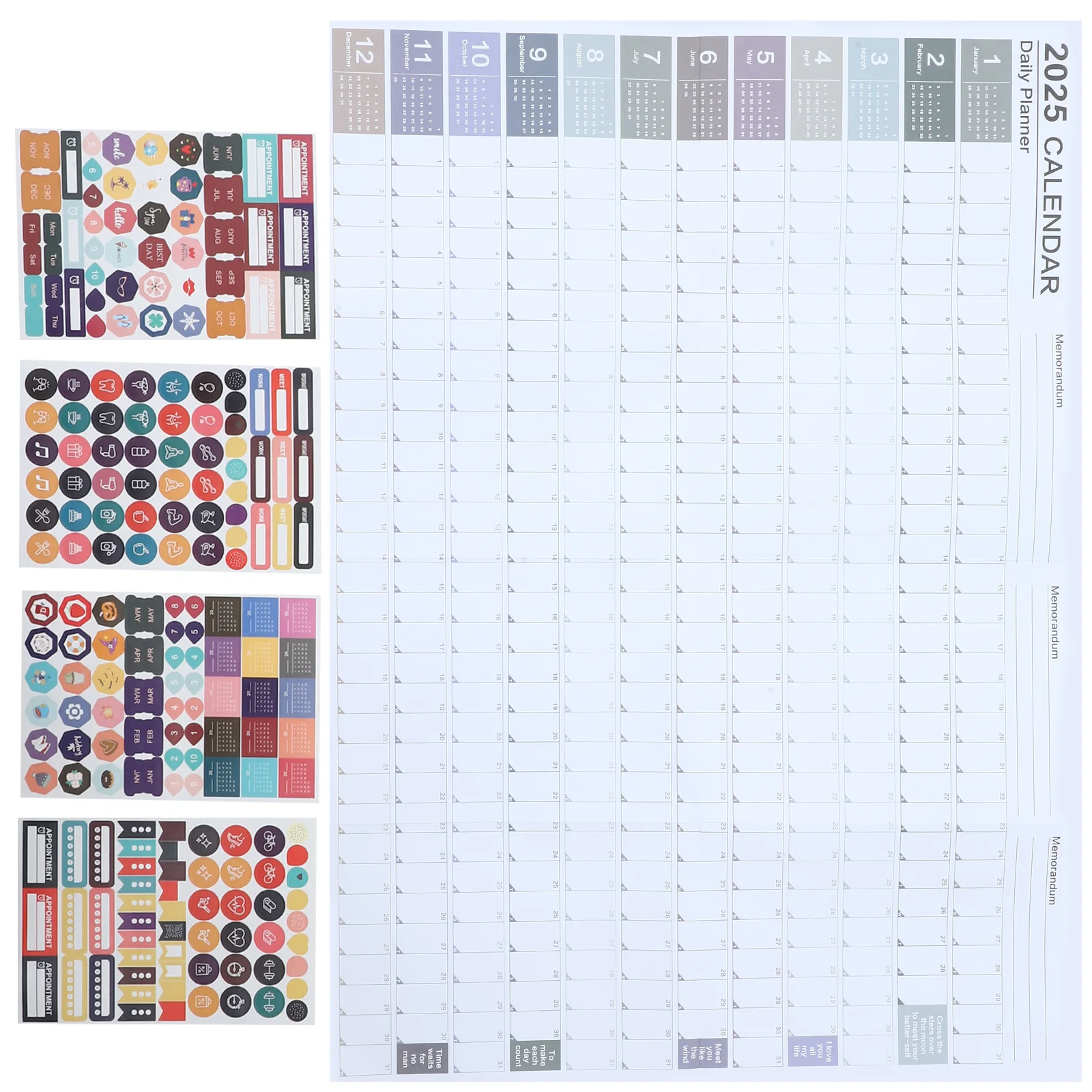 

Creative Wall Calendar 2025 Yearly Planner Thick Paper Design Practical Schedule Planning Home Office Decor
