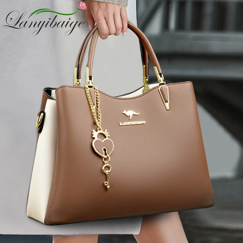 Ladies Quality Leather Shoulder Bags 2023 Luxury Handbags For Womens Designer Fashion Large Capacity Casual Tote Bag Sac A Main