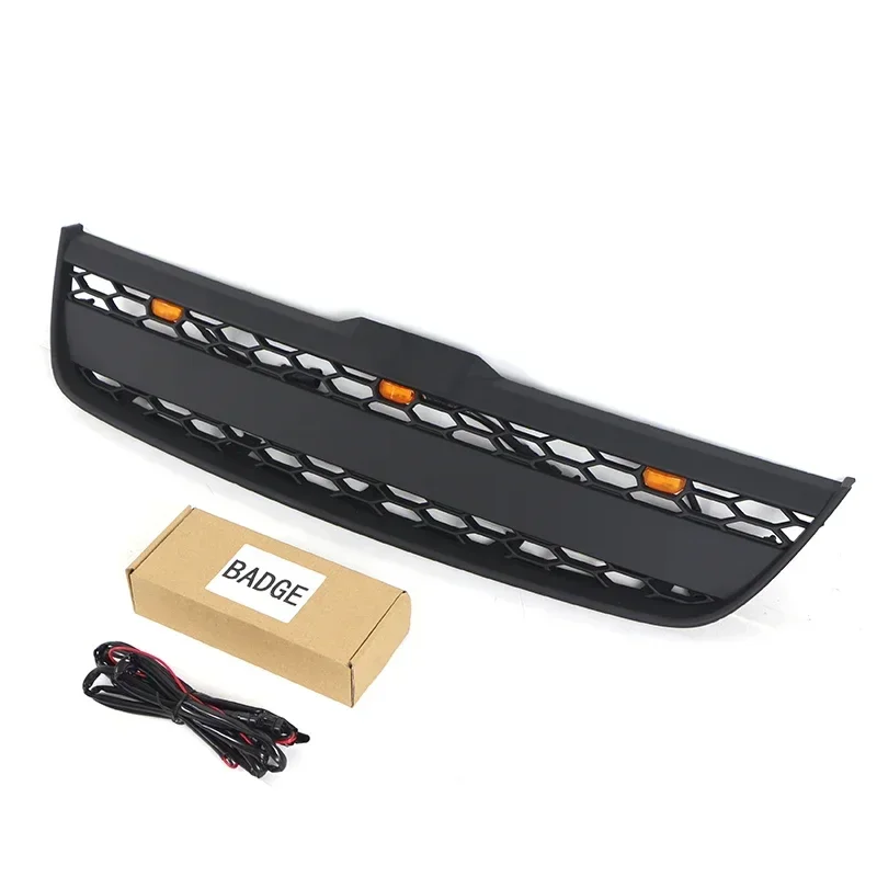 Suitable for 2010 2011 2012 2013 Ford Transit Connect grille with LED lights modified car front bumper grill accessories