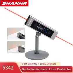 SHANHR Protractor Angle Measure Laser Ruler with Bi-directional Red Light Marking Dual-Screen Angle Finder