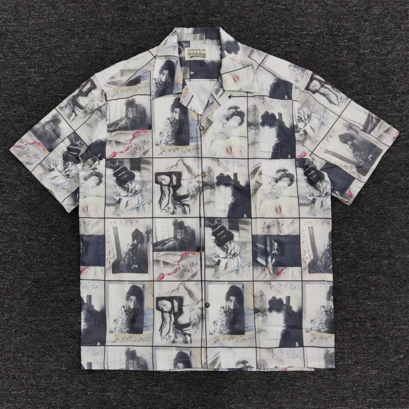 

Membre Maria Kimono Women's ort Sve irt Printed Photos Loose Fit Youthful Trend Summer Faion arp Collar Design