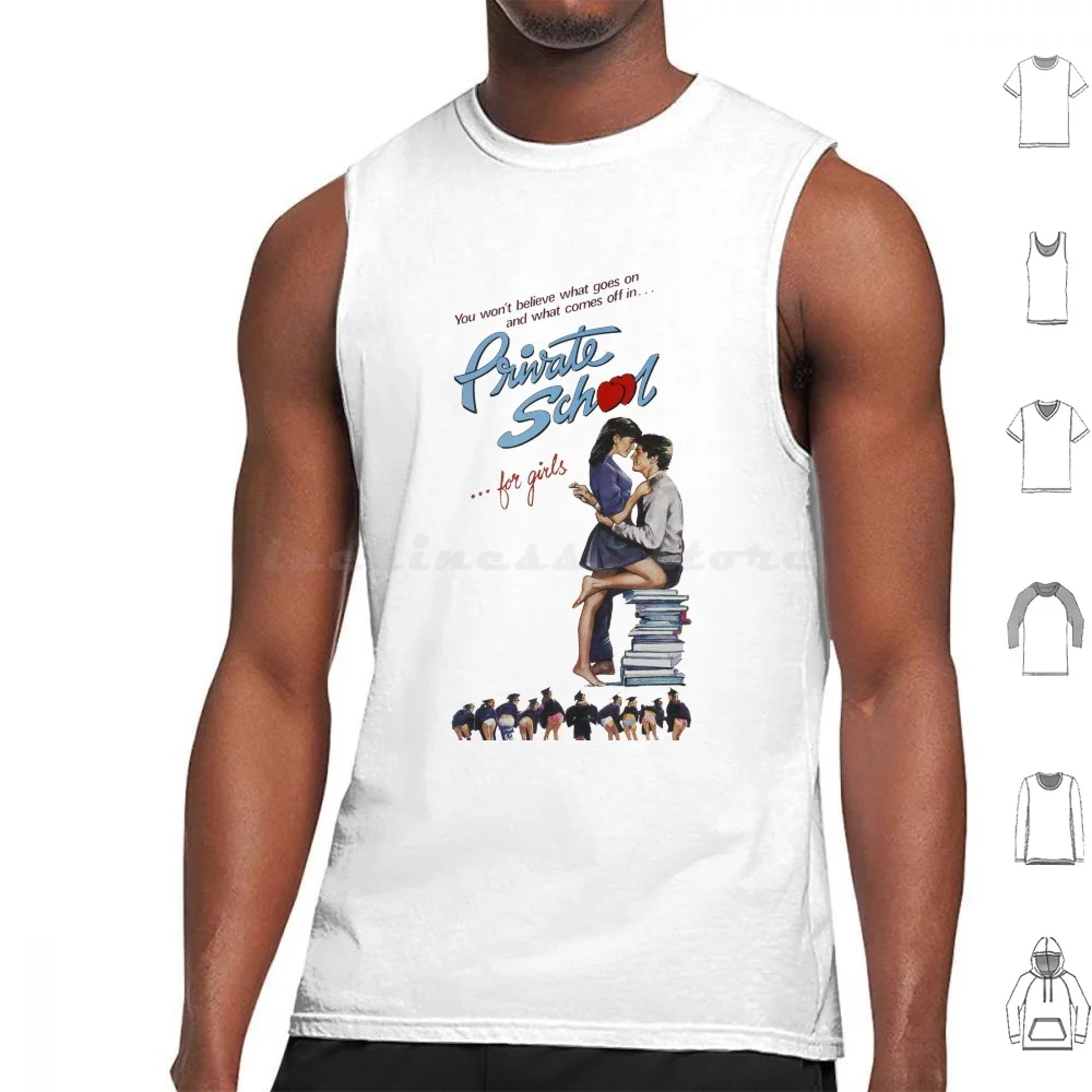 Private School ( 1983 ) Tank Tops Print Cotton Phoebe Cates Betsy Russell Matthew Modine 80S Private School Comedy Funny