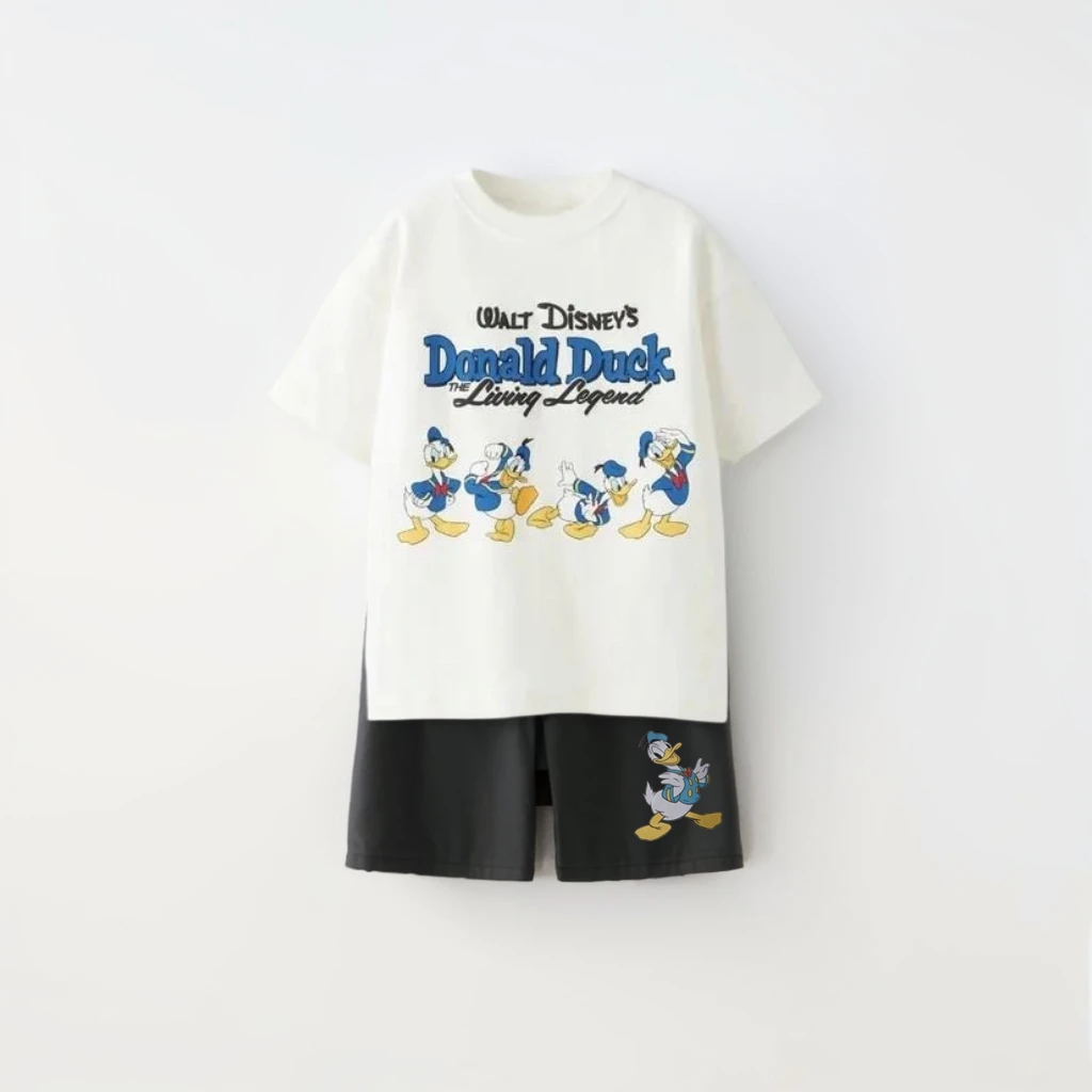 Short Sleeve Outfits Kids Summer Clothing 1-7Years Old Child Costume Cartoon Tees Toddler Boys New Fashion T-shirt+Shorts image 2