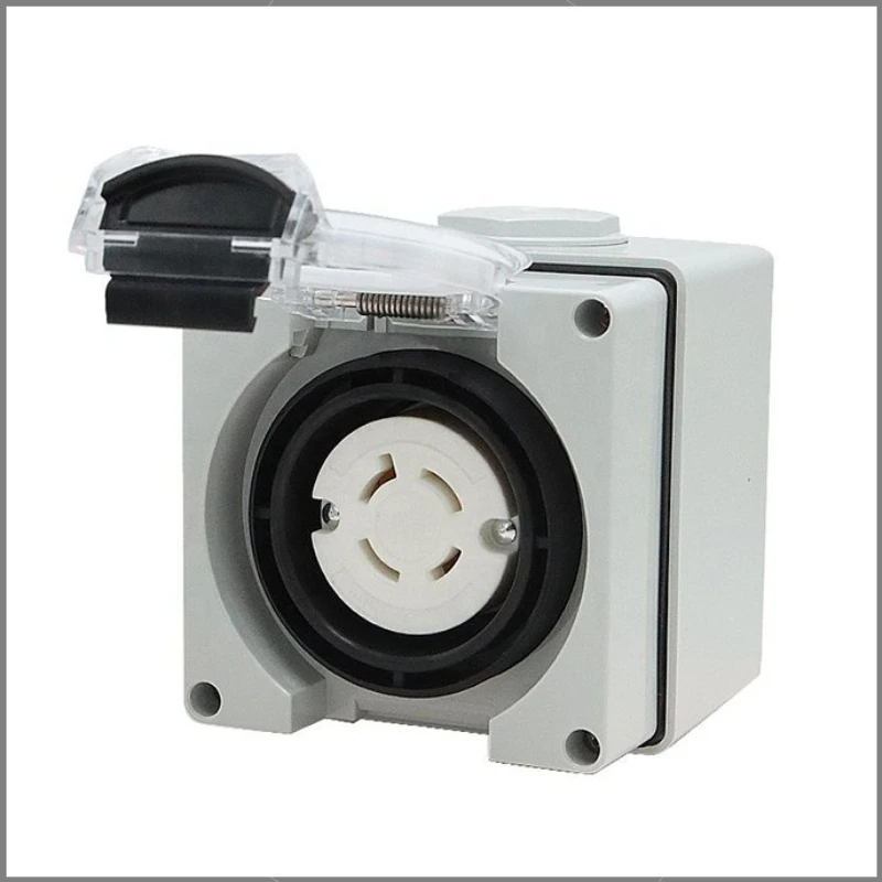 

Generator twist lock adapter 20A locking female plug box, waterproof outdoor wall plug