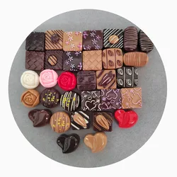 Assorted Mixed Artificial Chocolate Candy Resin Flatback Flat Back Cabochon Craft Decoration Slime Beads For DIY Crafts