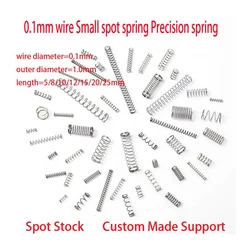 40pcs 0.1mm wire Small spot spring compression spring  OD=0.8/1mm