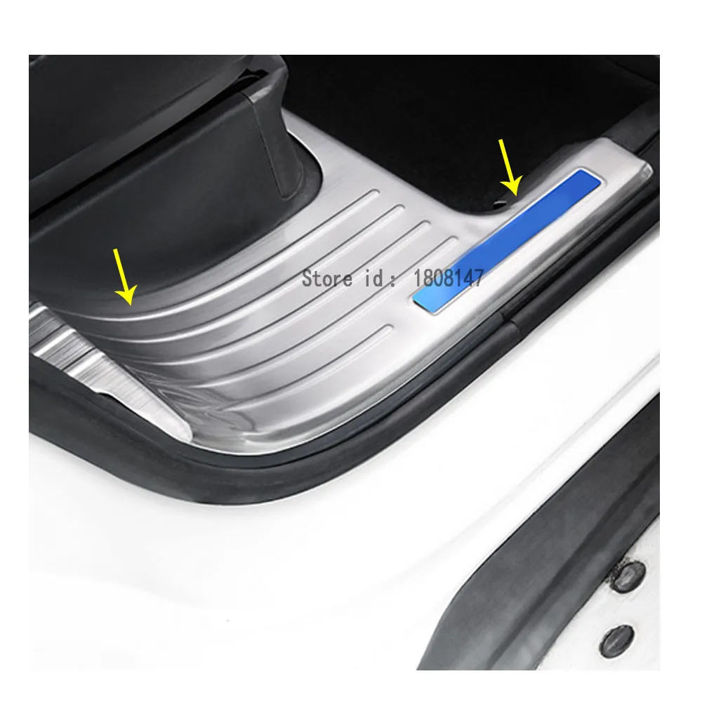 

Stick Stainless Steel Pedal Door Sill Scuff Plate Inner Threshold Bumper For Mitsubishi Outlander 2016 2017 2018 2019 2020 2021