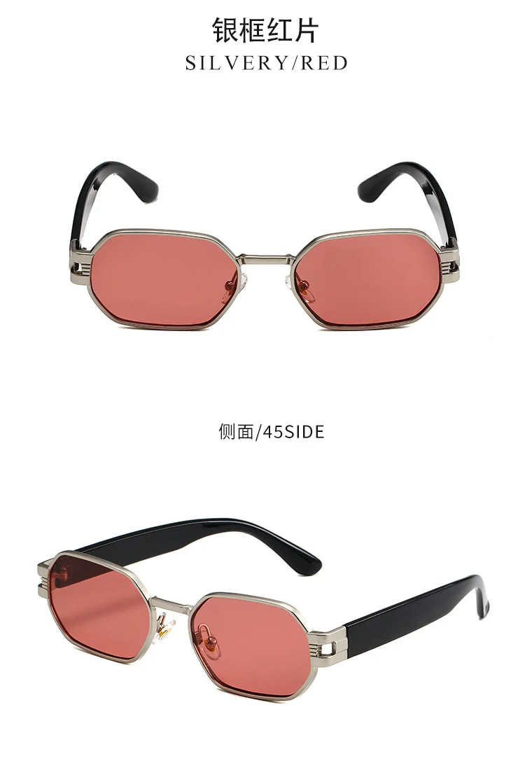 Neue Ankunft Vintage Quadrat Sonnenbrille Frauen Männer Rechteck Sonnenbrille Weiblichen Brillen Metall Rahmen Männlich Weiblich Brillen – Detail 9