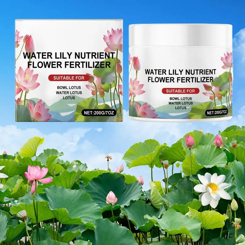 

200g Natural Water Lily Flowering Fertilizer Powder Pond Water Lily Nutrient Aquarium Flowers Cultivation Solution for Backyard