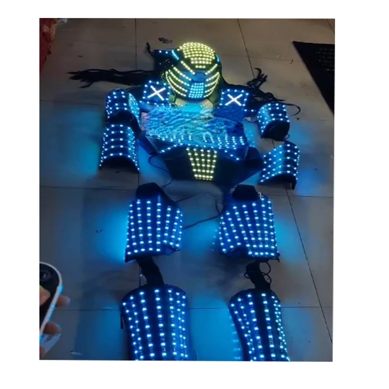 LED Robot Suit Clothing LED Suit with Laser Helmet Lighting