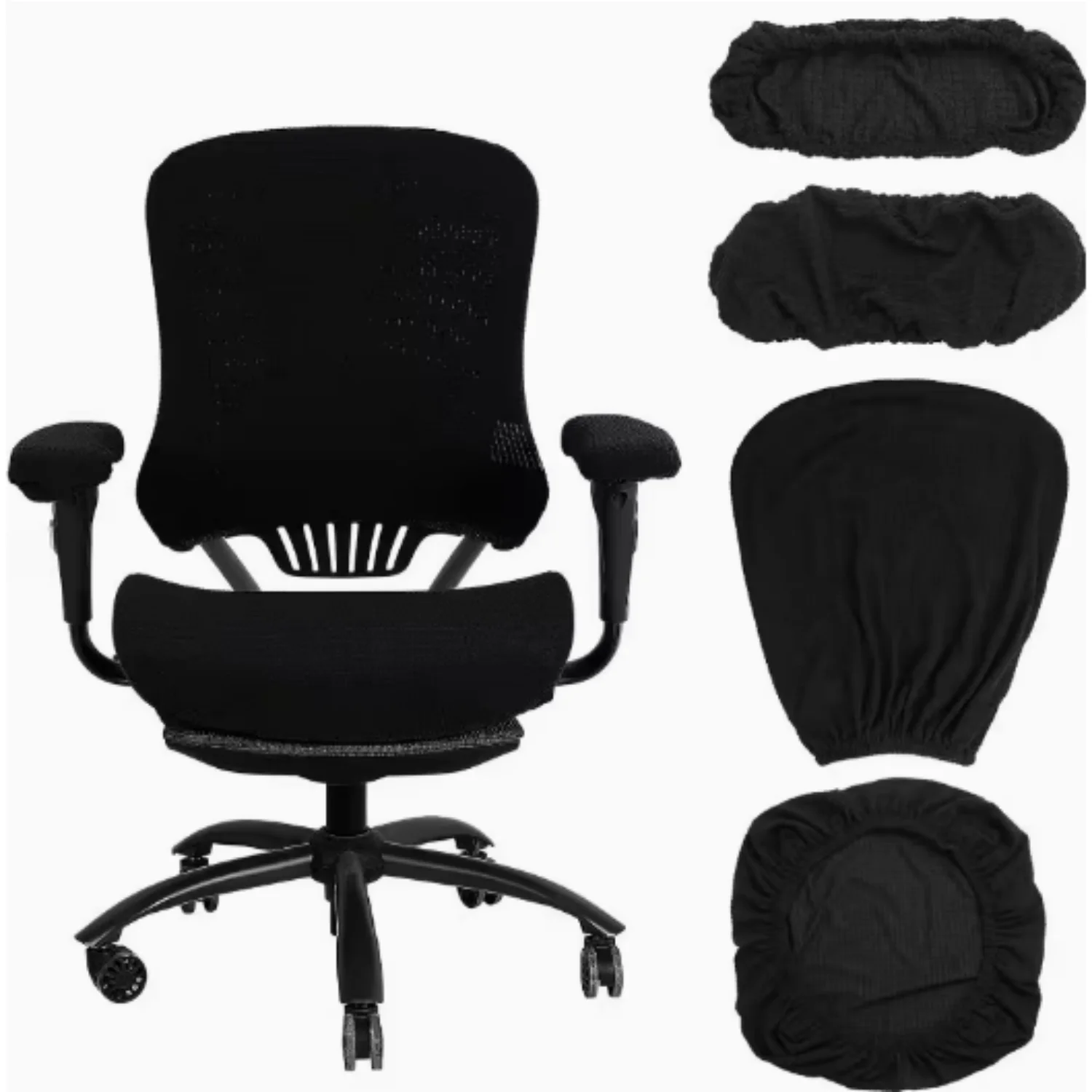 4 sets of office chair covers, universal computer protection, adjustable chairs, seat covers, desk armrests, etc.