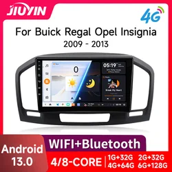 JIUYIN   Car radio Android 13 For Buick Regal Opel Insignia 2009 - 2013 sans fil CarPlay Auto systèmes intelligents auto Lect