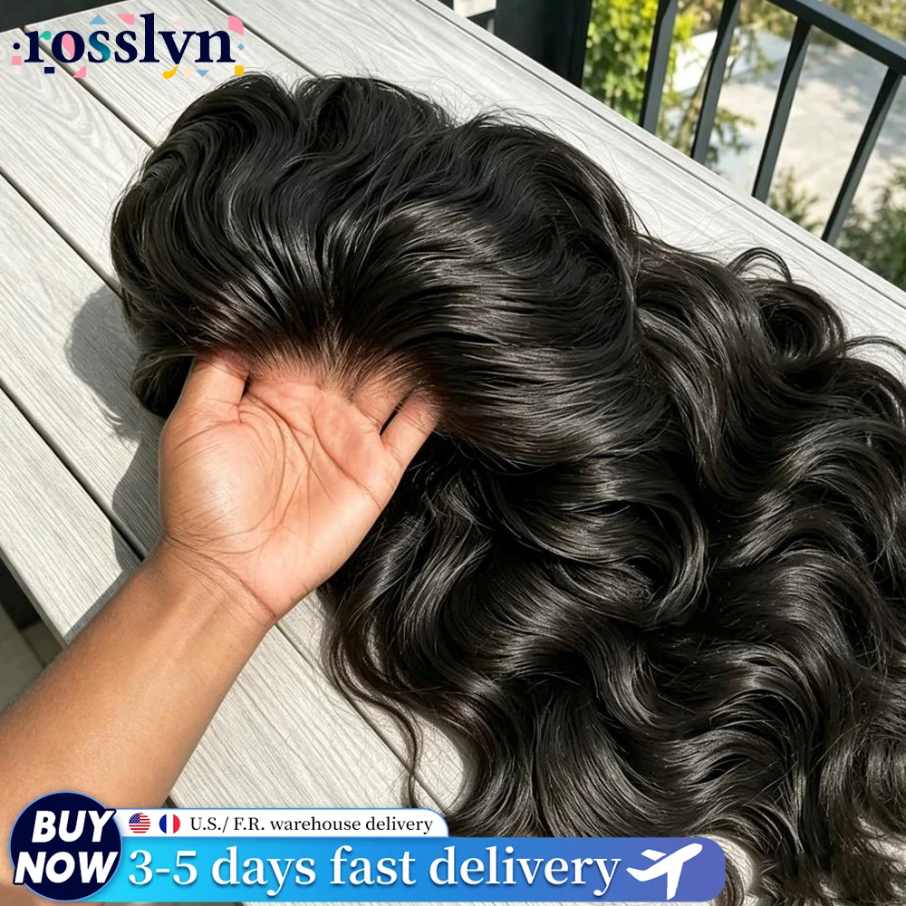Natural Black 36 Inch Body Wave Lace Frontal Wig 4X4 Pre Plucked Brazilian Glueless Wigs For Women 5X5 Hd Lace Frontal Human Hair Wigs