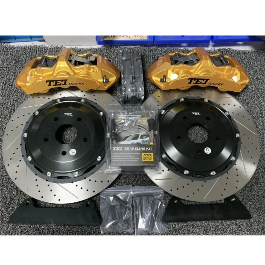 TEI Racing Brake Kit Custom LOGO 6-Piston Caliper 405x34MM Rotor For G55 AMG W464 W463 G500 G63  G65 20 Inch Wheel