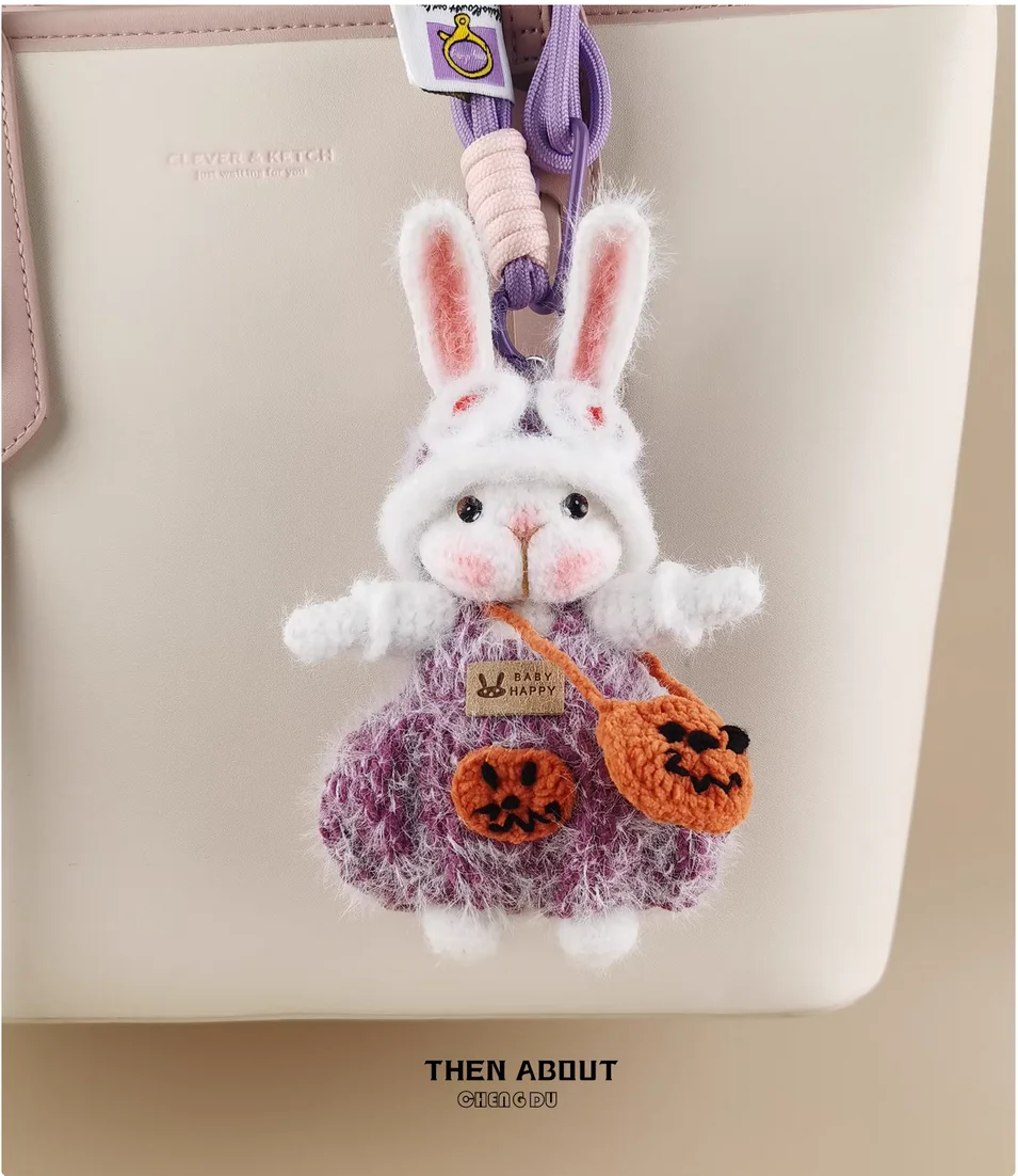 Halloween Candy Bunny doll bag pendant ornaments backpack bag pendant high sense gift.