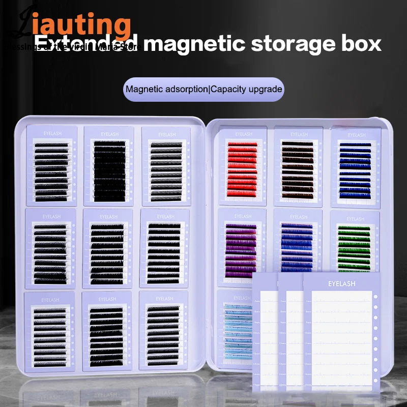 Puste pudełko do przechowywania sztucznych rzęs wielokrotnego użytku Etui na sztuczne rzęsy dla kobiet Profesjonalny pojemnik Podróżny uchwyt na rzęsy na paletę