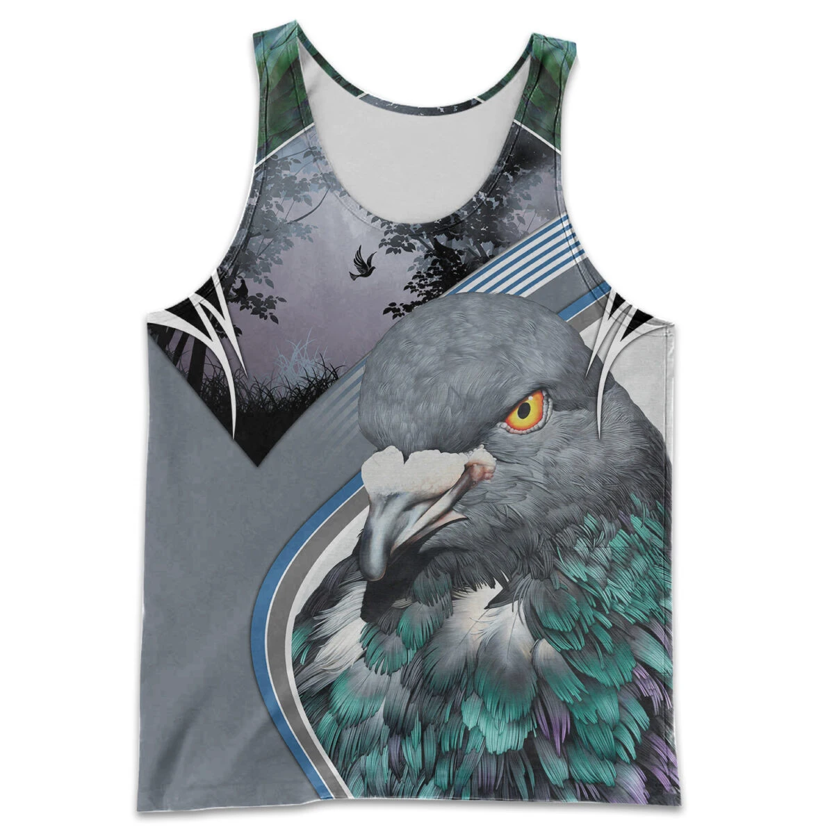 Men Tank Tops Animal Pigeon 3D Graphics Printed Vest Streetwear Casual Fitness Sleeveless Fashion Summer Teens Cozy Tops