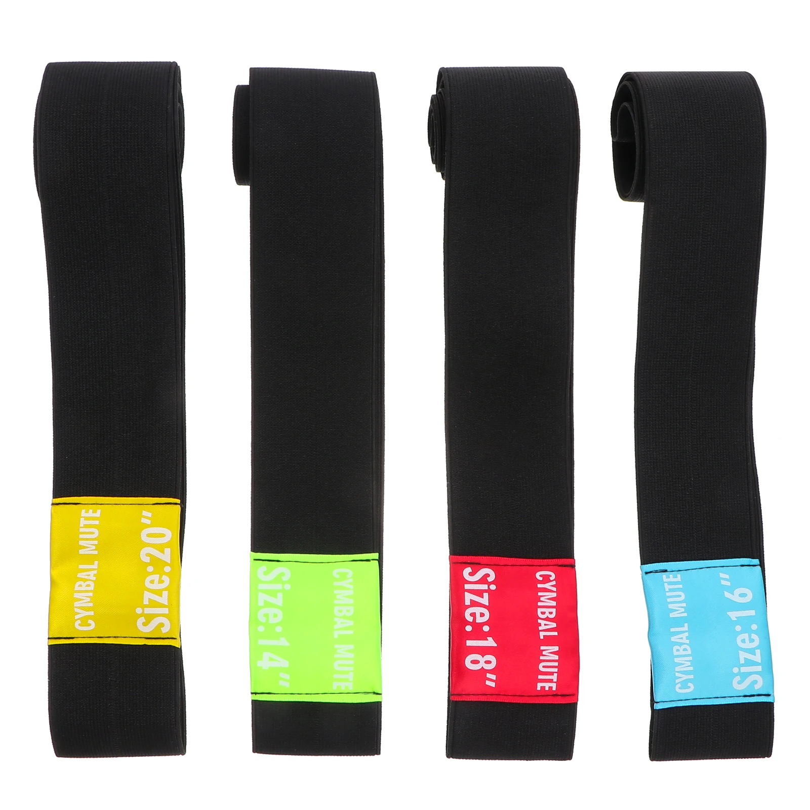 

4Pcs Cymbal Pad Mute Belt Noise Cancelling Drum Practice Pads Durable Foldable Hi-Hat Parts Cymbal Silencers Drum