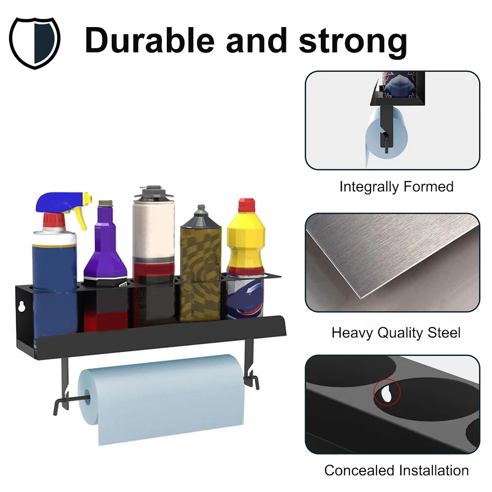 Spray Tank Storage Rack Tissue Holder Paint Bottle Storage Rack 5 3-inch Diameter Hole Metal Storage Rack