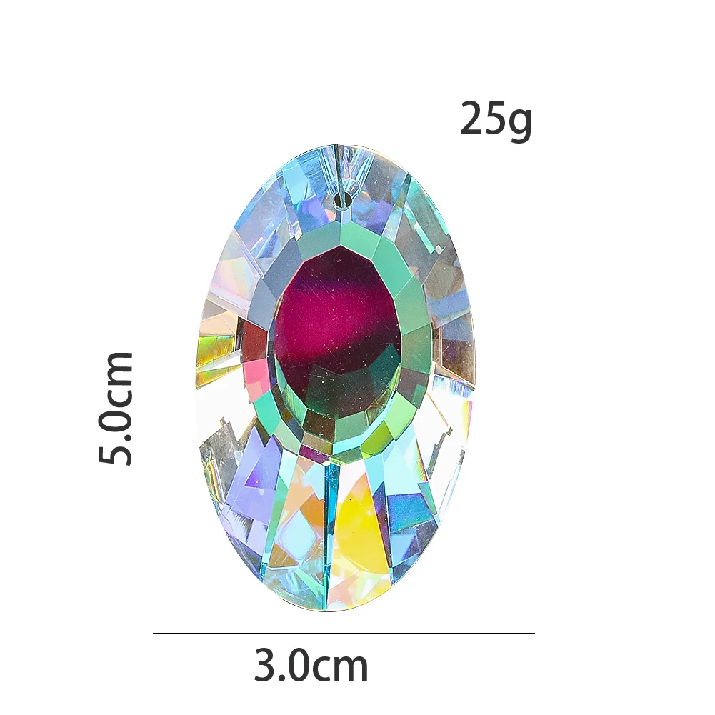 50mm Bird\'s Nest Crystal Suncatcher Hanging Pendant Rainbow Maker Glass Prism Faceted Chandelier Replacement Parts Home Decor